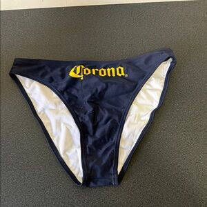 Corona Navy Bikini Bottoms with Yellow Logo 1973